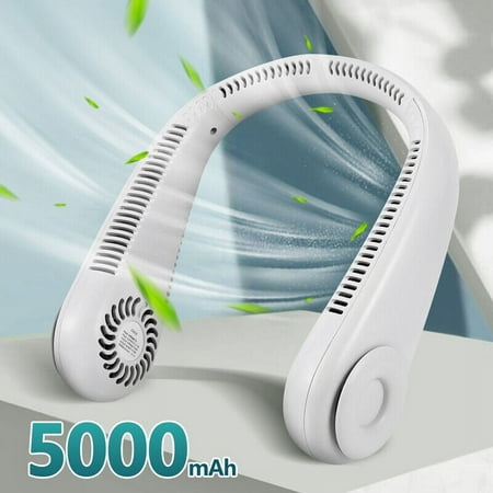 

Portable Mini Fan Foldable Hands Free Fan Leafless Neck Hanging Fan Rechargeable