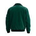 thumbnail image 4 of Corduroy Shirt Men Casual Zip Up Flannel Shirt Shackets Long Sleeve Collared Vintage Jackets with Pockets Dark Green M, 4 of 4
