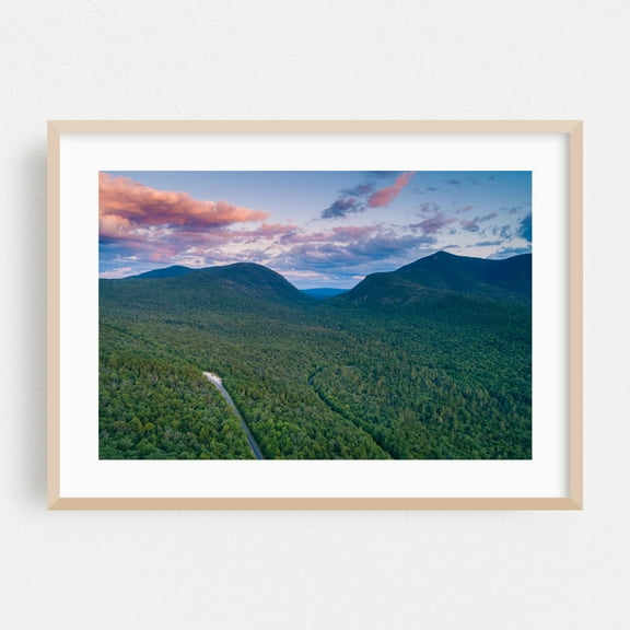 Kancamagus Highway 02 - New Hampshire Photography Oak Framed Wall Art Print 20 x 30 inches