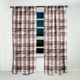 thumbnail image 3 of Designart "Paisley Plaid With Rustic Charm" Plaid Blackout Curtain Panels, 3 of 4