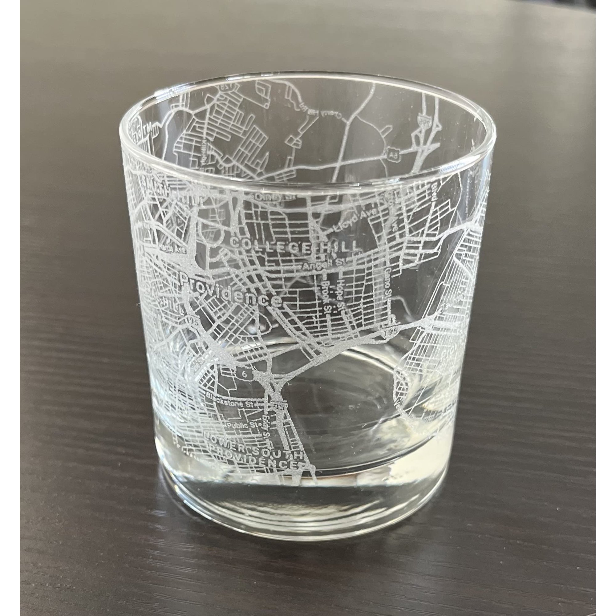 Rocks Whiskey Old Fashioned 11oz Glass Urban City Map Providence Rhode Island