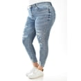 thumbnail image 4 of Jeans skinny Roman Fashion Con detalles desgastados Mezclilla claro azul Talla 38, 4 of 7