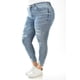 thumbnail image 4 of Jeans skinny Roman Fashion Con detalles desgastados Mezclilla claro azul Talla 38, 4 of 7