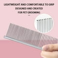 thumbnail image 3 of Stainless Steel Pet Grooming Comb for Dogs and Cats Durable Dematting Tool with Rounded Teeth Knot Remover for Long Short Hair Indoor Outdoor Use, 3 of 5