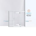 thumbnail image 6 of DreamLine Unidoor-X 64 in. W x 30 3/8 in. D x 72 in. H Frameless Hinged Shower Enclosure in Satin Black, 6 of 12