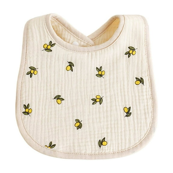 Tao Snap Muslin Cotton Baby Bibs Soft & Absorbent Burp Cloths For Newborns Drooling Feeding YellowFree Size