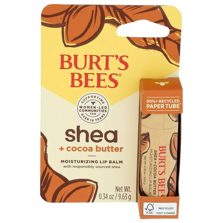 Burts Bees Shea Cocoa Butter Lip Balm, 0.34 OZ