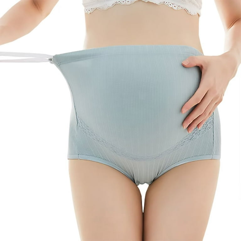 Women's Maternity Underwear Over Bump High Cut Pregnancy Panties,2-Pack 