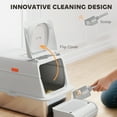 thumbnail image 4 of PawHut XL Stainless Steel Litter Box with Lid, Cat Litter Box w/ Flip Cover, 4 of 10