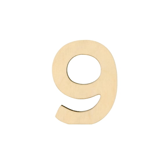 Essentials By Leisure Arts Arts Wood Letter 1.75" Birch No 9