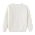 thumbnail image 5 of Gubotare Toddler Sweater Girl's Long Sleeve Soft Crewneck Slim Fit Pullover Sweater Top for Kids 2T 3T (White,2-3 Years), 5 of 7