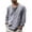 A08 Grey, variant on TrendOFT Mens Cotton Linen Henley Shirts Long Sleeve Hippie Casual Solid Beach T-Shirts Beige L