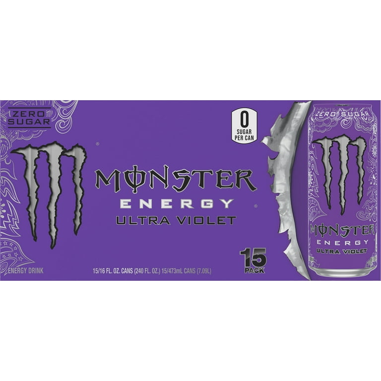 Monster Energy Ultra Violet, Citrus Grape Flavor, 15 Pack, 16 fl