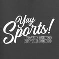 thumbnail image 5 of Wild Bobby, Yay Sports Do the Things Get the Points Father's Day Unisex Hoodie Sweatshirt, Charcoal, Medium, 5 of 6