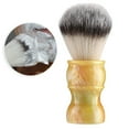 thumbnail image 3 of Brocha de afeitar manual profesional para barba, de nailon denso, para hombres, color amarillo, 3 of 9