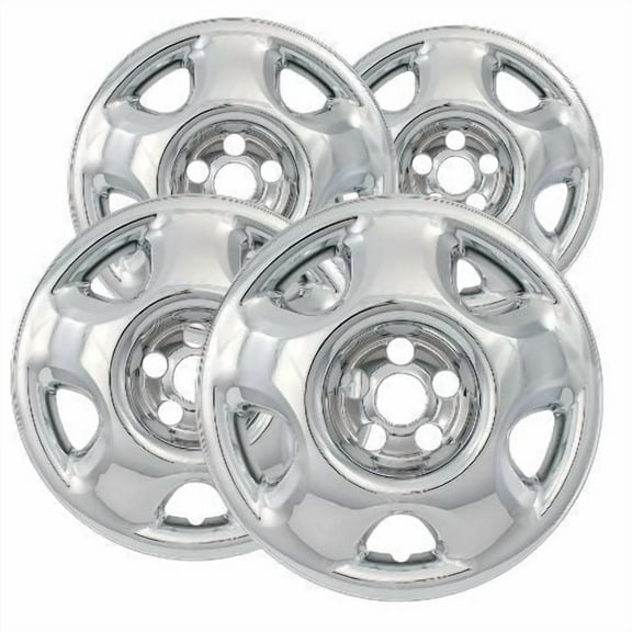 Set of 4 17 inch Chrome Wheel Skins Covers compatible with 07-11 Honda CR-V LX Impostors for 63927 Wheel Series