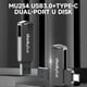thumbnail image 2 of thinkplus MU254 64GB USB3.0 + Type-C Dual-port Metal U Disk Unidad flash USB giratoria Transmisión d Eccomum 64GB/Negro, 2 of 7