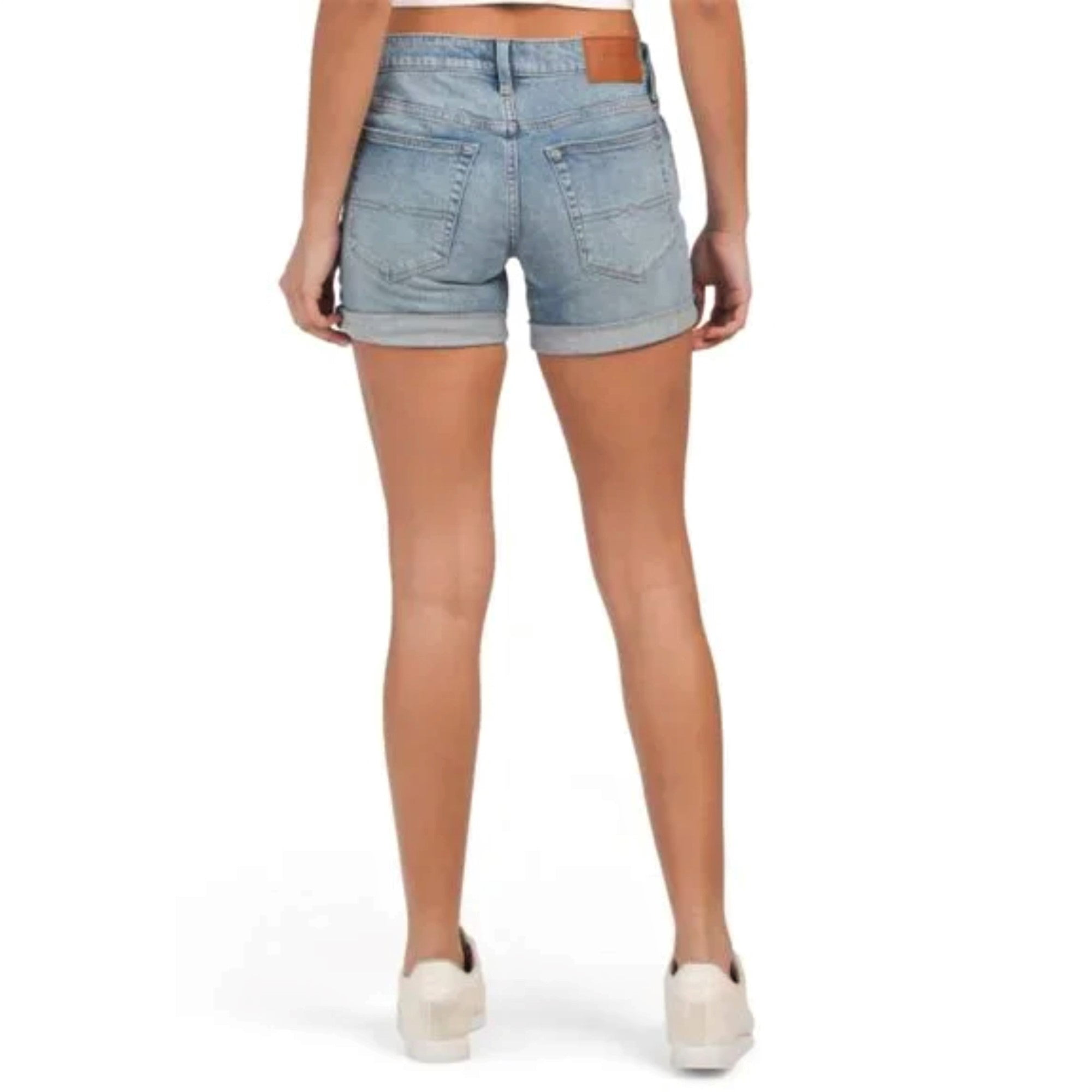 NWT Lucky Brand Women's Denim Shorts The Roll Up Size 2/26 $69.50 Medium  Wash