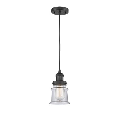 

Innovations Lighting 201C Small Canton Small Canton 6 Wide Mini Pendant - Black