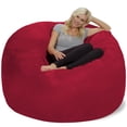 thumbnail image 2 of Chill Sack Bean Bag Chair, Memory Foam with Microsuede Cover, Kids, Adults, 6 ft, Cinnabar, 2 of 9