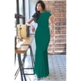 thumbnail image 2 of KOH KOH Long Cap Short Sleeve Flowy Fishtail Wedding Party Evening Prom Gala Cocktail Bridesmaid Full Floor Length Tube Formal Maxi Dress Gown For Women Emerald Green XX-Large US 18-20 NT165, 2 of 6