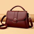 thumbnail image 4 of Bolso de mano de cuero genuino para mujer, bandolera de lujo de diseñador, Color sólido, A la moda, 4 of 6