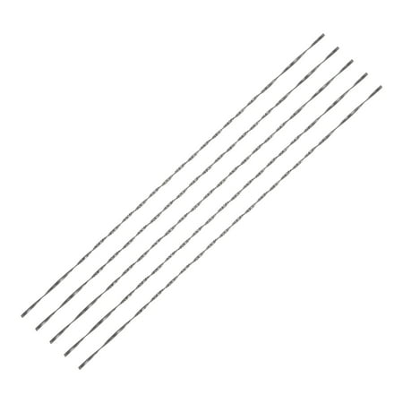 

Uxcell 5pcs Scroll Saw Blades 1mm Width High Carbon Steel Curved Sawing for Wood Metal Plastic Cutting(6#)