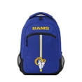 thumbnail image 1 of Forever Collectibles Mens Rams Action Stripe Everyday Backpack, Blue, Medium (23 in. - 25 in.), 1 of 5