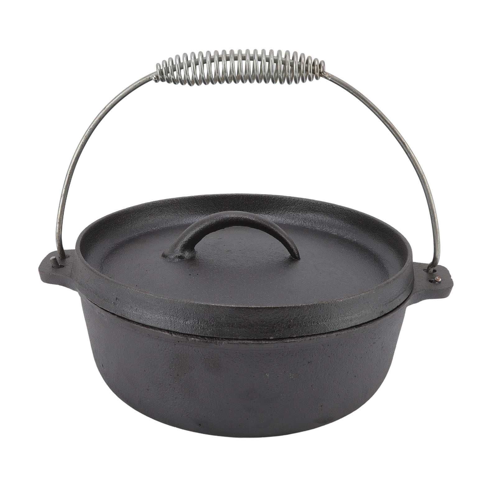 Octpeak Outdoor Cooking Pot,Camping Pot Cast Iron Pre Seasoned Prevent