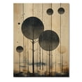 thumbnail image 3 of Designart "Minimalist Oasis Beige and Grey Mid Century" Abstract Collages Print on Natural Pine Wood, 3 of 5