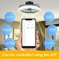 thumbnail image 4 of 20" Small Caged Ceiling Fans with Lights and Remote & APP Control, Flush Mount Low Profile Ceiling Fan with Light, 5 Enclosed Blades, 6 Wind Speeds, 4 of 6
