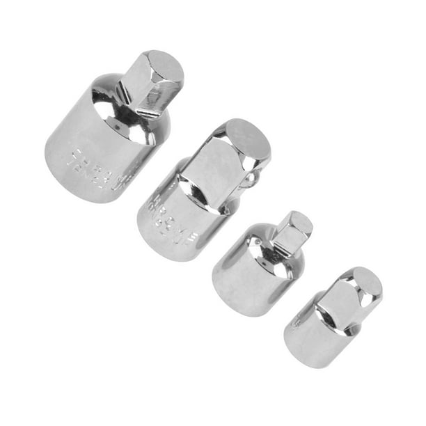 Juego de adaptador y reductor de enchufe de impacto, cuatro tamamosos, adaptador de enchufe multiplicador de 1/2 ", 3/8", 1/4 ", 4 UDS.