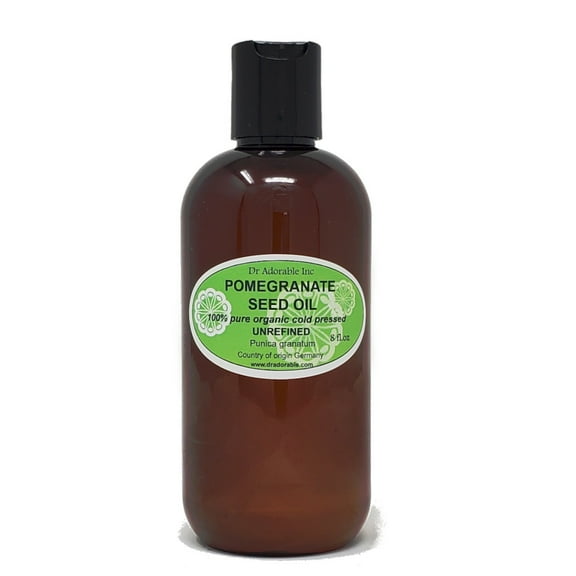 Dr Adorable - 8 oz - Pomegranate Unrefined Oil - Extra Virgin 100% Pure Organic Cold Pressed Natural