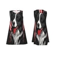 thumbnail image 7 of Honeii Independence Day Collie Print Women's Sleeveless Dress, Loose Fit Casual Dress for Women, Summer Fashion Dress, 7 of 7