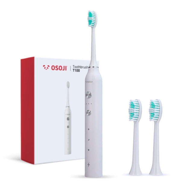 Cepillo Automático de 3 Intensidades, Recargable con Doble Cabezal Suave y Extra Suave para Dientes Sensibles
