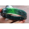 thumbnail image 2 of Certified Icy Green Burma 100% Natural A JADE Jadeite Dragon Phoenix Longevity Bangle Bracelet 71 mm 665932 TN, 2 of 11