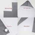 thumbnail image 2 of Wearable Hooded Throw Blanket, 52" x 72", Solid Charcoal Flannel, 2 of 10