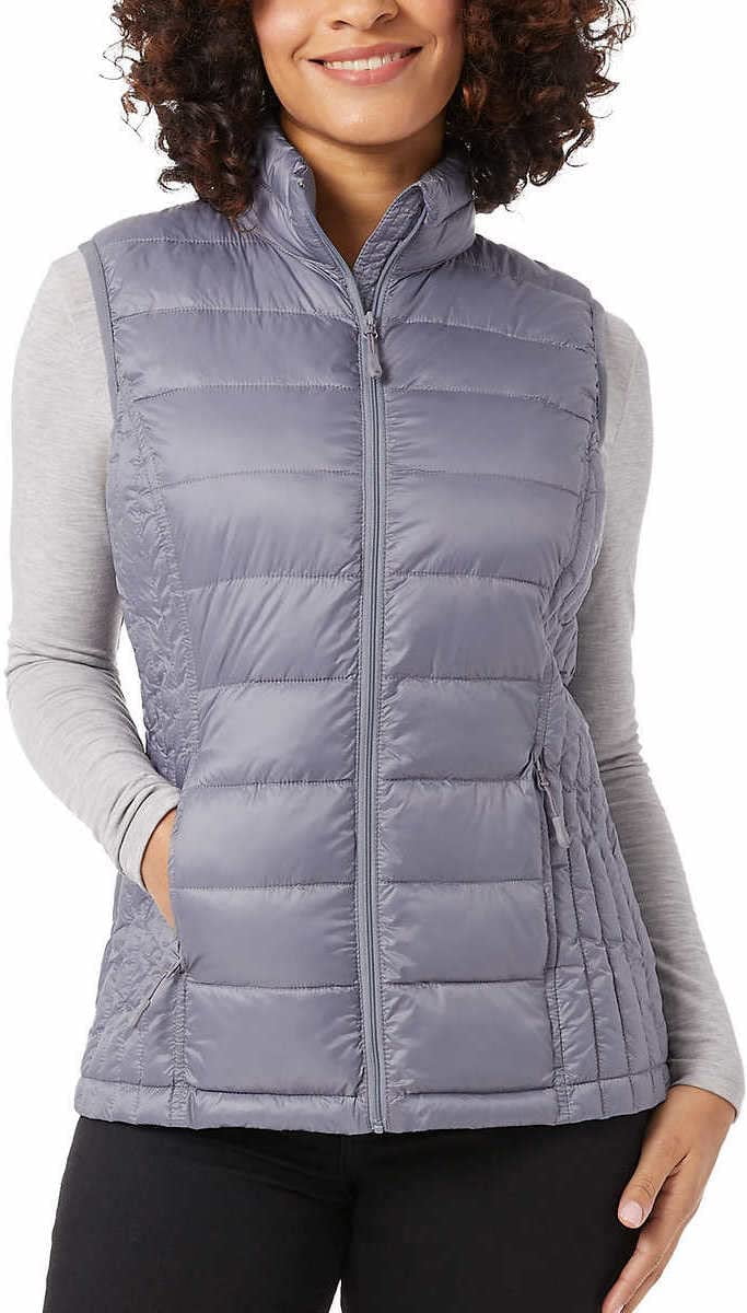 32 Degrees Heat Womens Lightweight Warmth Packable Vest ( Quick Silver ...