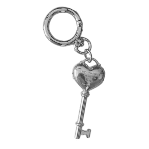 WINDLAND Handcrafted Key Chain Pendant Heart Lock Shaped Keychain Fashionable Couple Key Chain Multi-Functional Bag Decoration