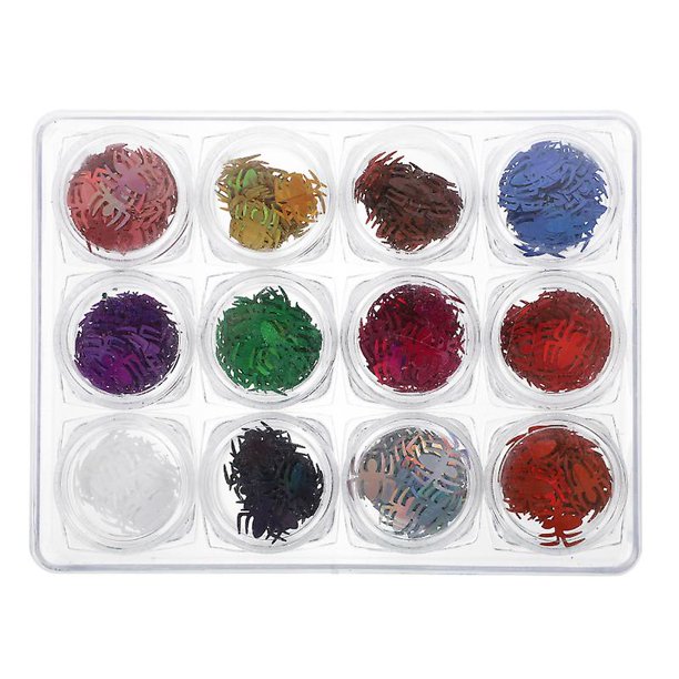 12 piezas de lentejuelas para decoración de uñas para decoraciones de Halloween