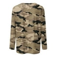 thumbnail image 5 of Womens Long Length Sleeve Shirts Camo Printed Shirts Crew Neck T Shirts Casual Dressy Blouses Tee 2026 Camel 4XL, 5 of 5