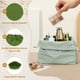 thumbnail image 3 of Uxcell 2 Pcs Bolsa de Maquillaje con Cuerda, 7.3" Bolsa Cosmética de Lona Organizadora de Artículos de Tocador para Viaje, Accesorios de Tocador, Verde, 3 of 7
