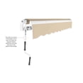 thumbnail image 3 of Awntech 10' x 8' Maui Manual Manual Patio Retractable Awning Acrylic Fabric, Tan, 3 of 7
