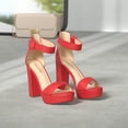 thumbnail image 2 of Sandalia DREAM PAIRS Orinthia en gamuza roja talla 5.5, 2 of 7