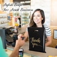thumbnail image 7 of 50 Pack Retail Plastic Shopping Bags,11.8x7.8In Thank You Merchandise Bags for Business,Portable Gift Bags,for Bakeries,Jewelry Stores,Snack Stores (Black), 7 of 7
