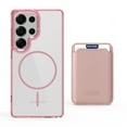thumbnail image 3 of For Samsung Galaxy S25 Edge Magnetic Clear Wallet Phone Case,Magnetic Detachable Card Holder,Compatible with Mag-Safe,Military-Grade Protection,Shockproof Transparent Thin Fit Phone Case,Pink, 3 of 8