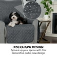 thumbnail image 6 of FurHaven Pet Products Reversible Loveseat Furniture Protector - Polka Paw Print, Gray, 6 of 9