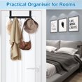 thumbnail image 2 of Coat Rack for Door, Stainless Steel, Door Hook with Non-Slip Pads, Coat Hook 32*11cm, 2 of 4