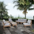 thumbnail image 2 of Modway Marina 9 Piece Outdoor Patio Teak Set in Natural Gray, 2 of 11