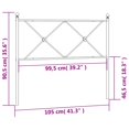 thumbnail image 4 of vidaXL Metal Headboard Black 100cm, 4 of 4
